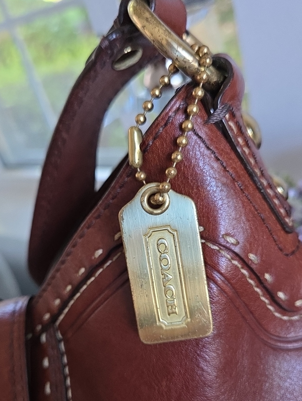 COACH 2006 Mahogany/ Whiskey Hamptons Hobo Shoulder Bag #10554 - Picture 5 of 13